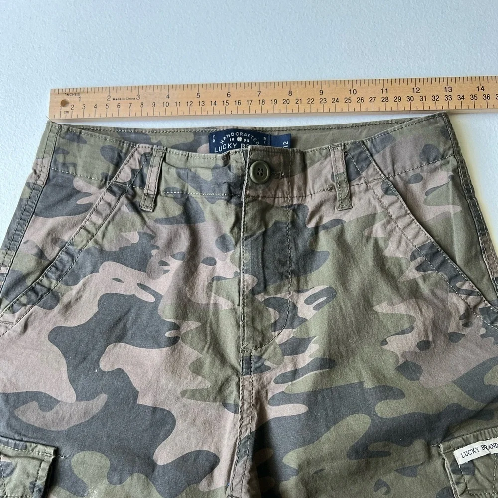 Lucky Brand cargo shorts camu kids 10-12